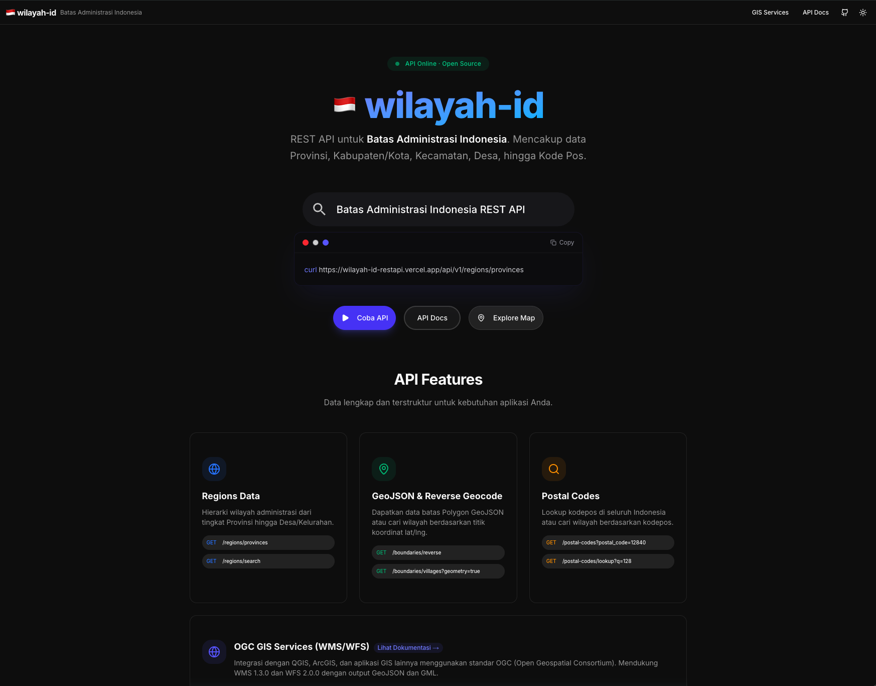 Landing Page Wilayah ID